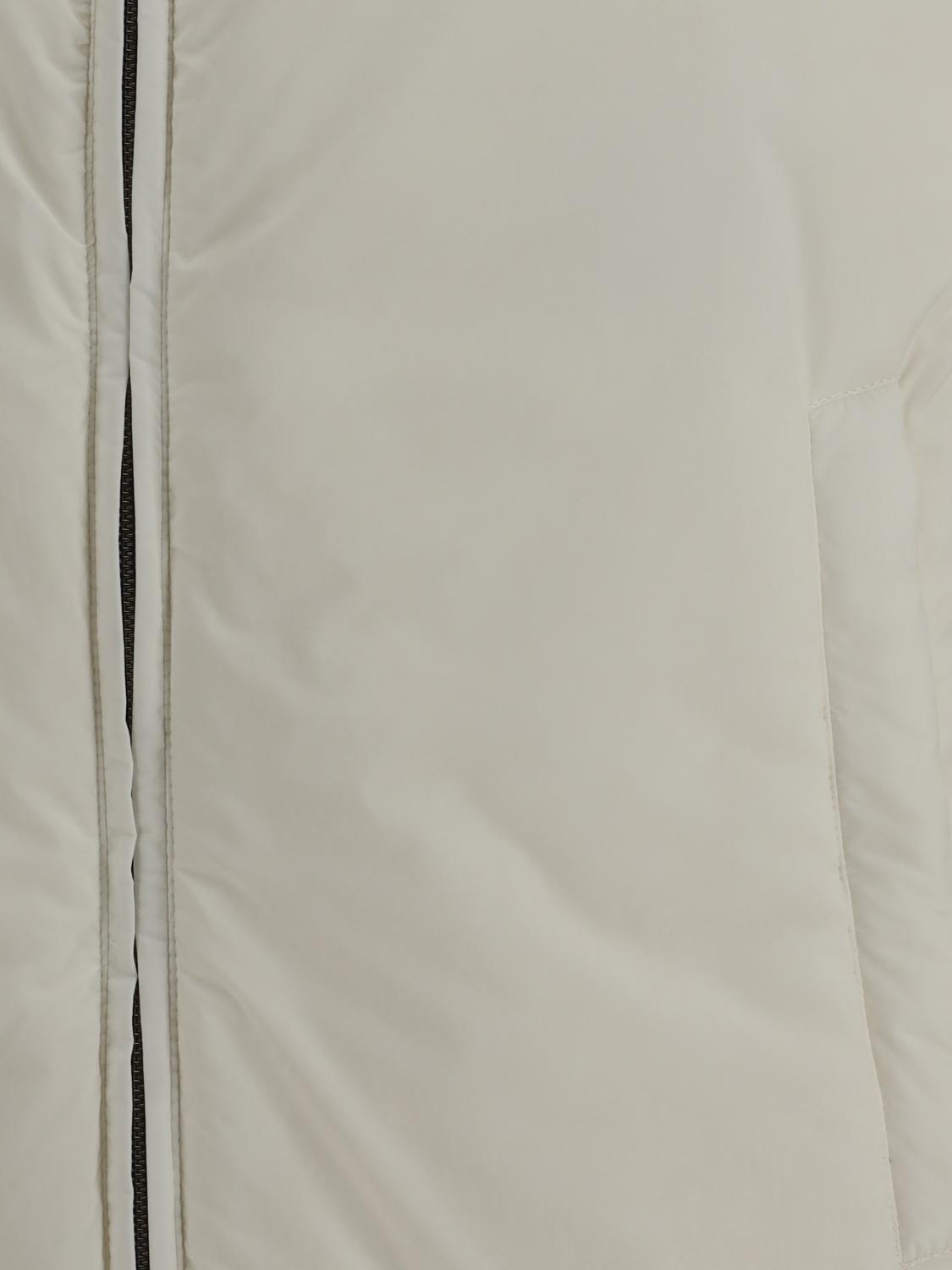 HERNO SUIT VEST: High Neck Water-Repellent Padded Gilet Herno in Recycled Nylon, White - Img 4