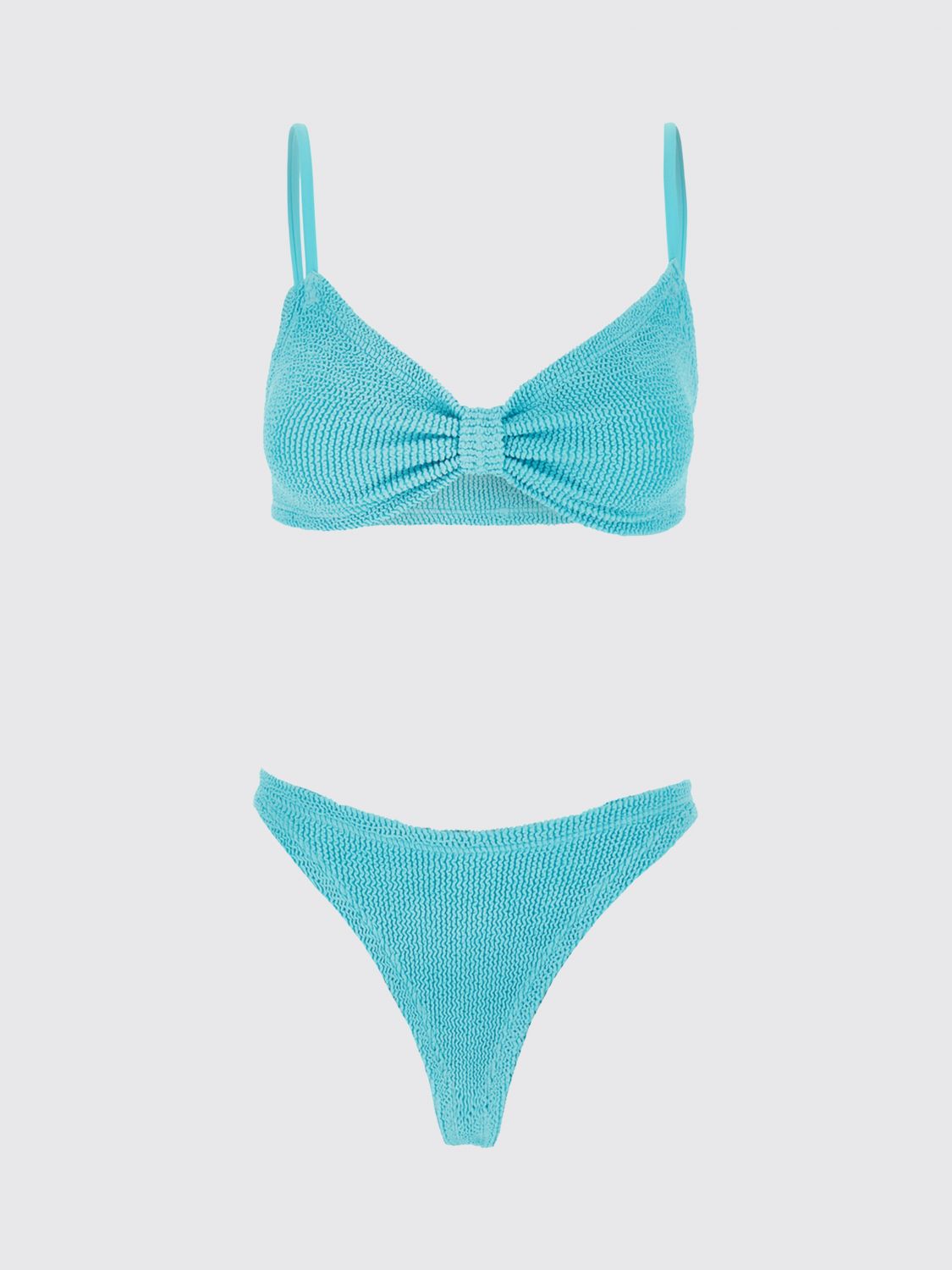 HUNZA G COSTUME: Bikini a triangolo Alicia Hunza G in tessuto di poliammide elasticizzato, Azzurro - Img 2