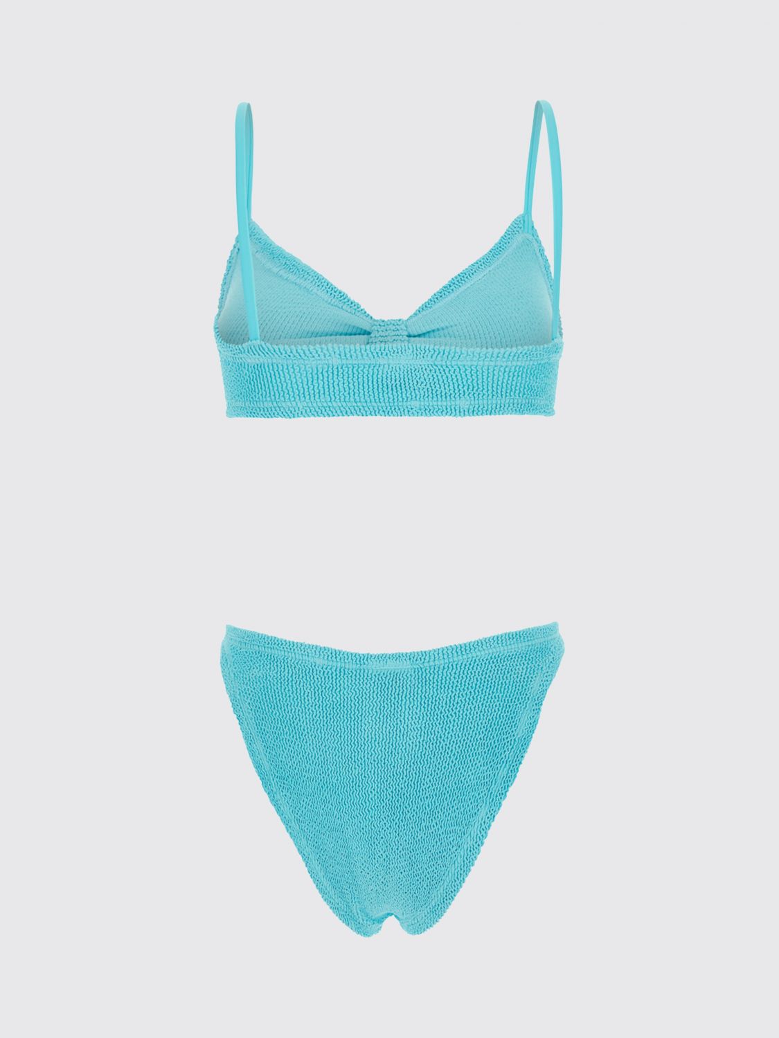 HUNZA G COSTUME: Bikini a triangolo Alicia Hunza G in tessuto di poliammide elasticizzato, Azzurro - Img 3