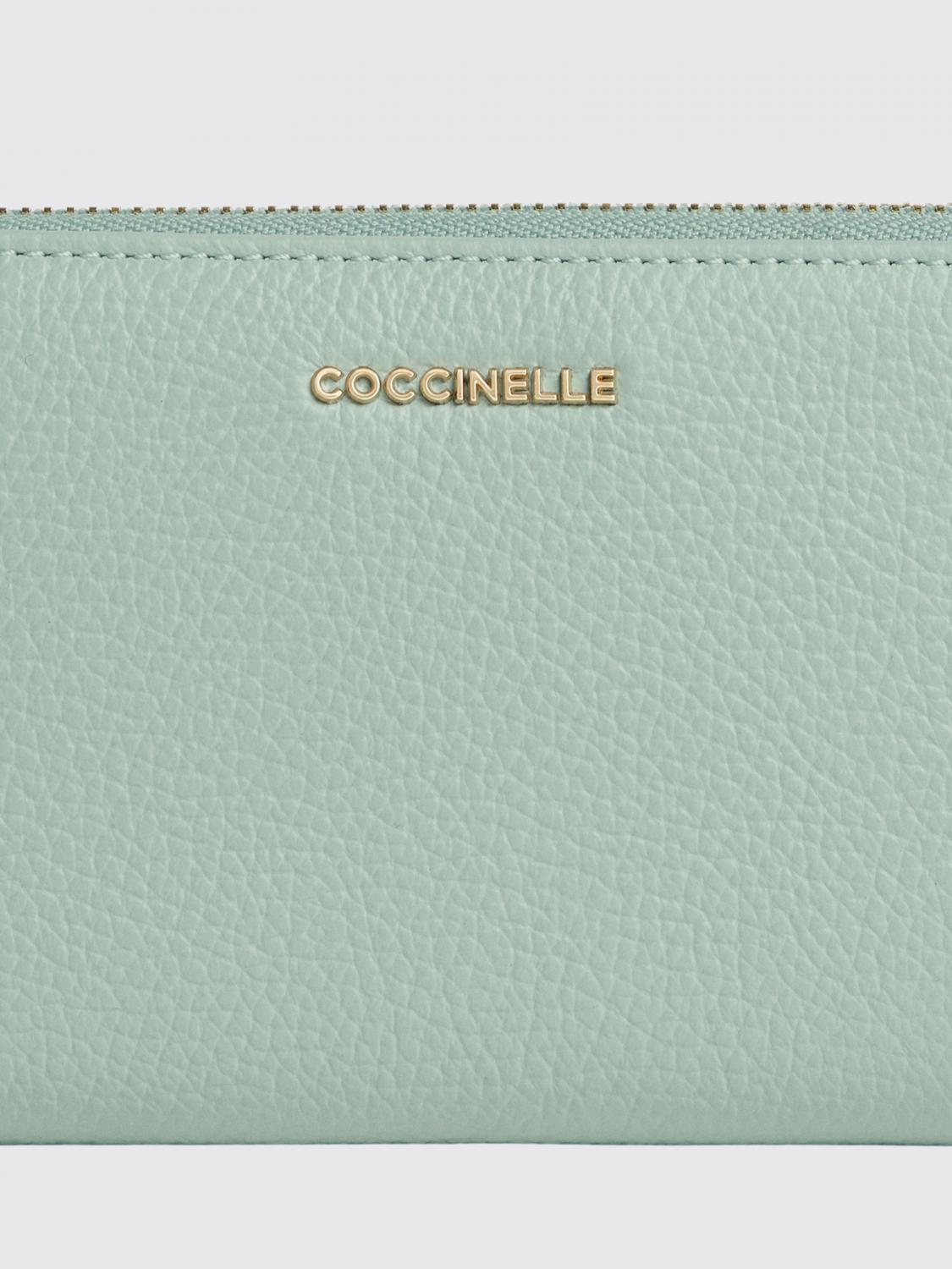 COCCINELLE GELDBÖRSE: Continental-Brieftasche Metallic Soft Coccinelle aus genarbtem Leder, Blau - Img 3