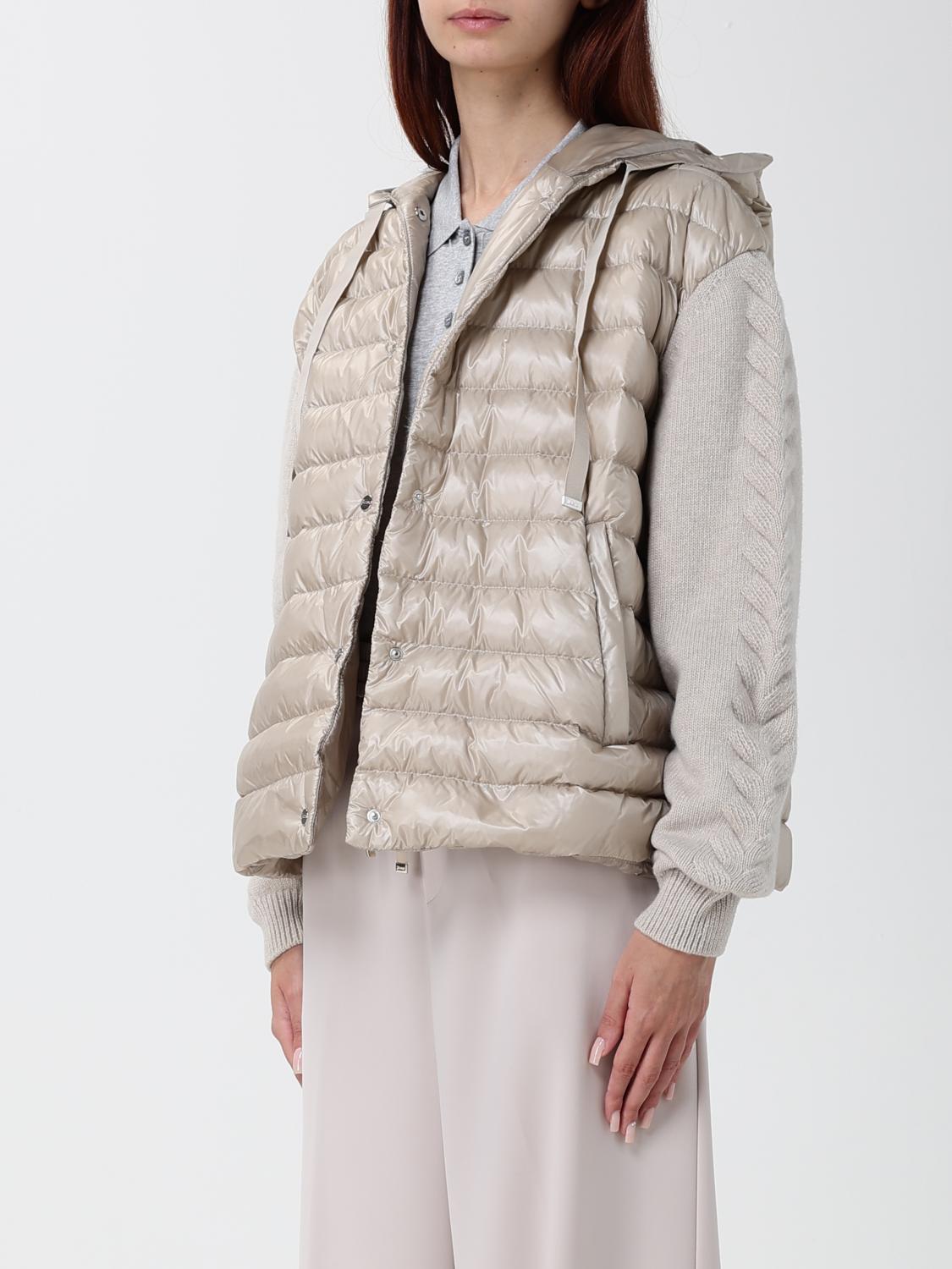 HERNO GIACCA: Piumino corto Herno in nylon impermeabile con cappuccio e polsini a costine, Crema - Img 3