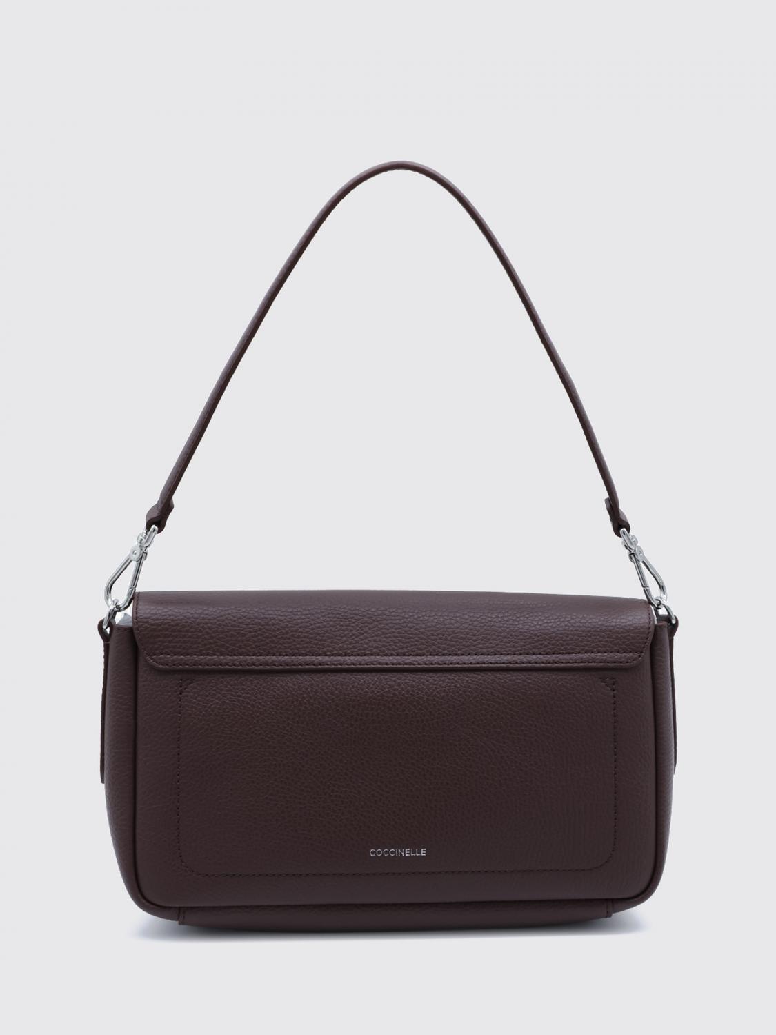 COCCINELLE BORSA A SPALLA: Borsa a spalla C-Me Lock Coccinelle in pelle martellata con chiusura a fibbia, Mirtillo - Img 2