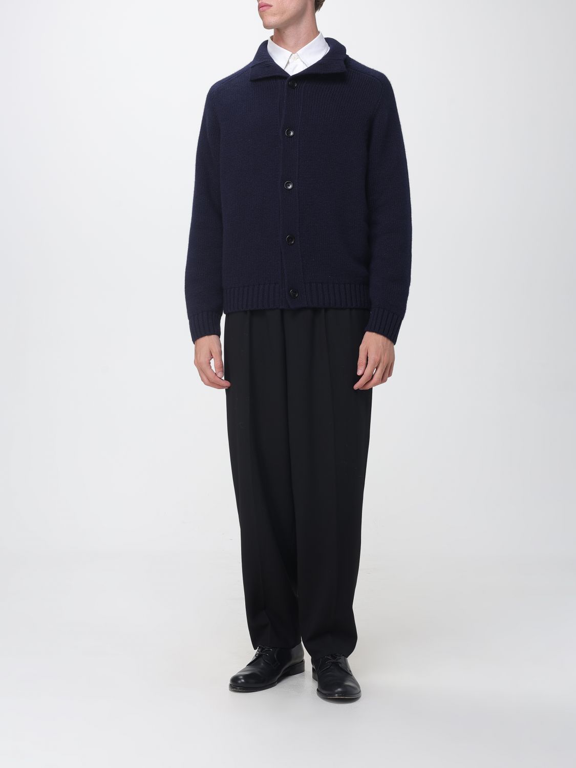 TOM FORD SWEATER: Tom Ford Pure Cashmere Turtleneck Cardigan with Button Closure, Blue - Img 2