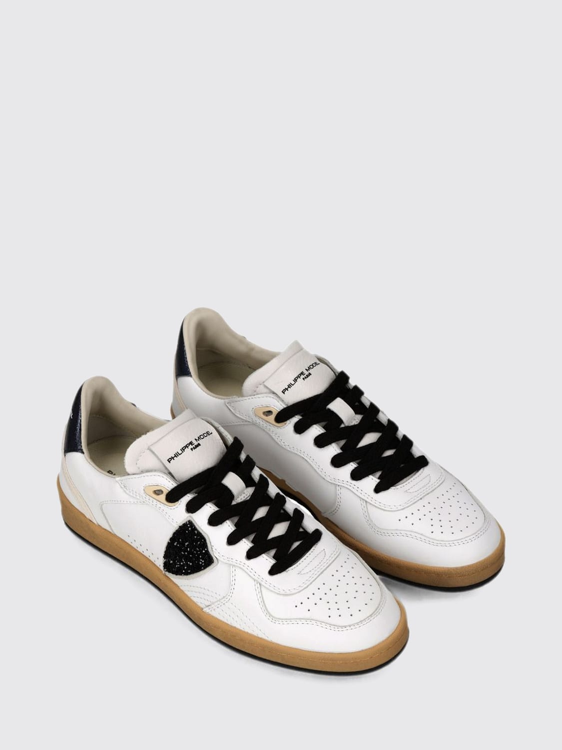 PHILIPPE MODEL SNEAKERS: Pgal Suede Low-Top Sneakers Philippe Model with Animal Print, White - Img 2