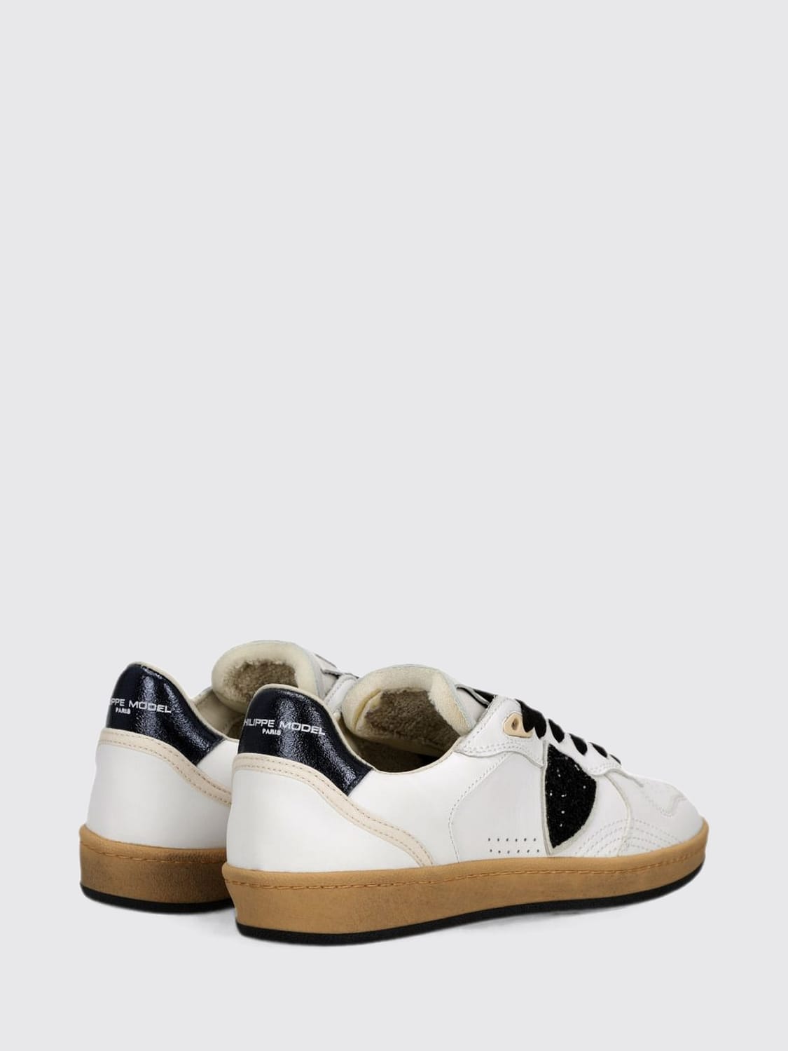 PHILIPPE MODEL SNEAKERS: Pgal Suede Low-Top Sneakers Philippe Model with Animal Print, White - Img 3