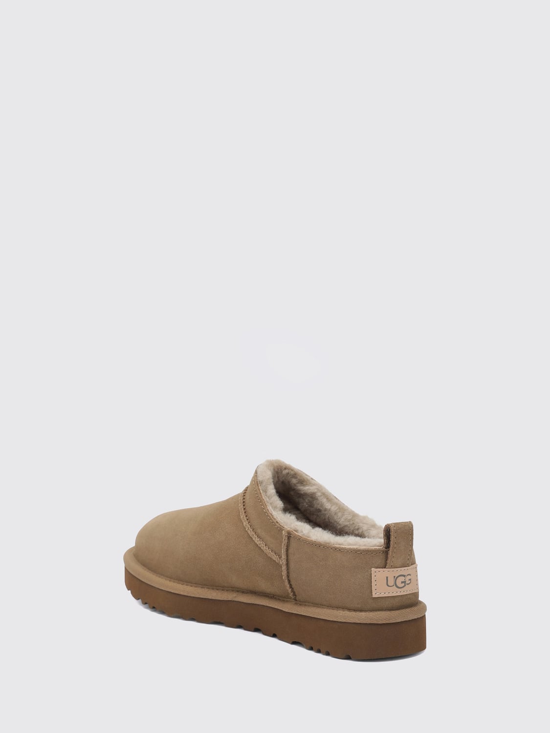 UGG BOOT: UGG Classic Ultra Mini Suede Ankle Boots with Wool Lining, Grey - Img 2