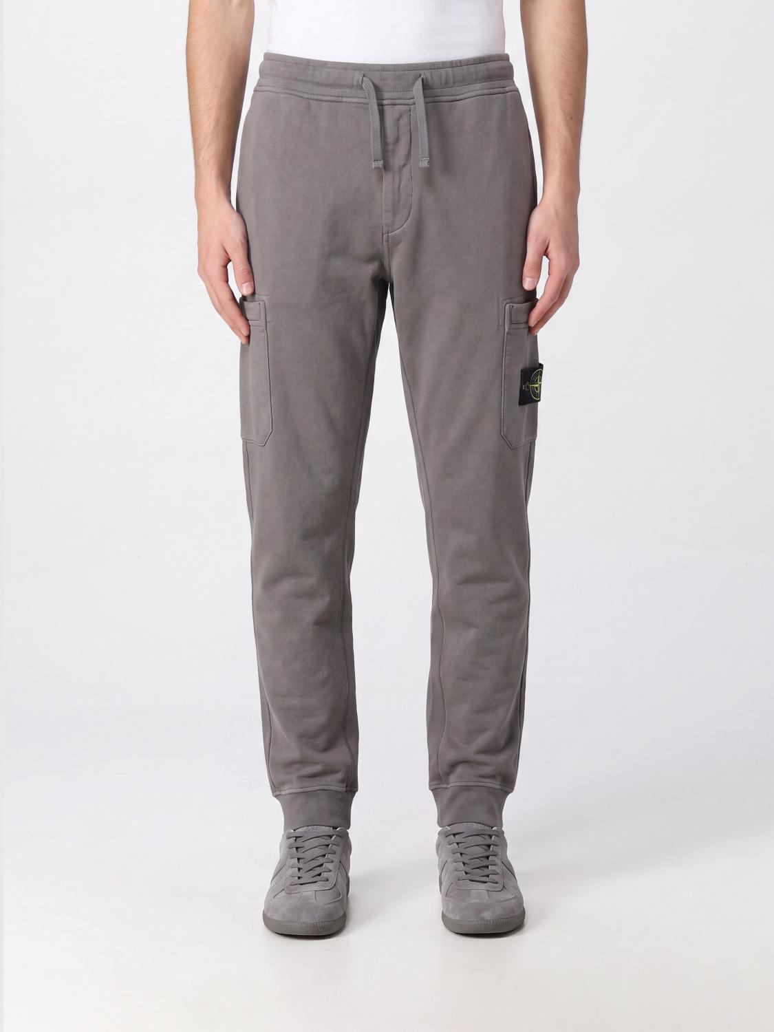 STONE ISLAND PANTS: Stone Island Slim Fit Organic Cotton Cargo Trousers with Logo, Green - Img 1