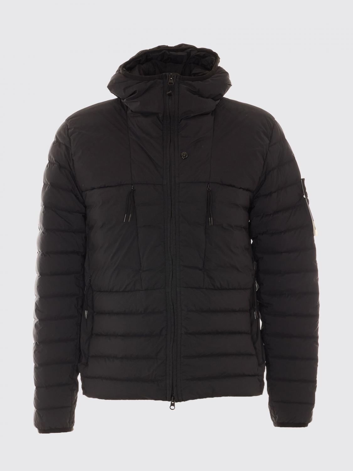 STONE ISLAND JACKET: Stone Island Quilted Nylon Puffer Jacket with Hood and Down Padding, Black - Img 2