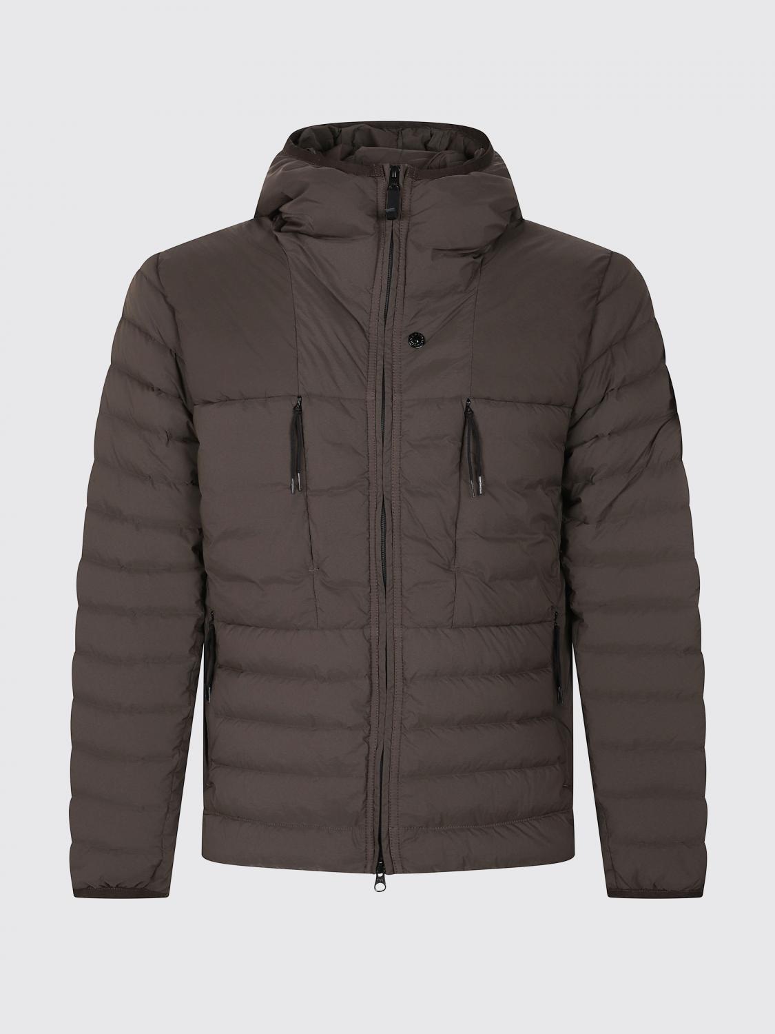 STONE ISLAND CHAQUETA: Plumífero Stone Island de nailon acolchado con capucha y relleno de plumas, Gris - Img 2