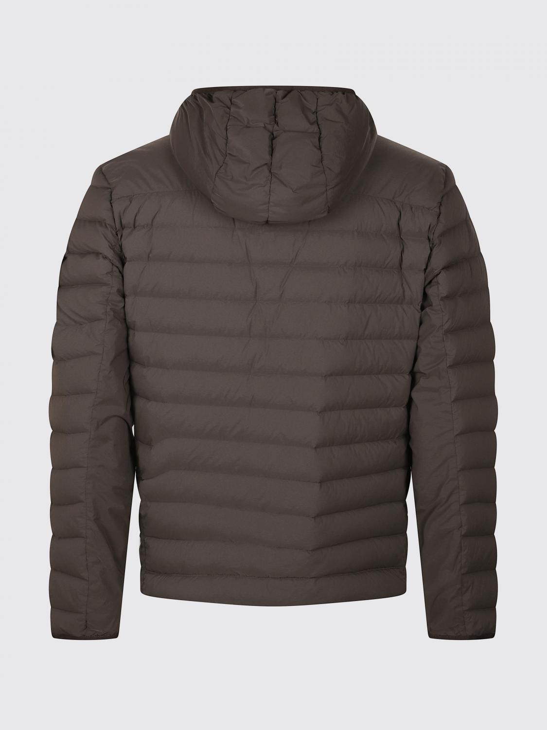 STONE ISLAND CHAQUETA: Plumífero Stone Island de nailon acolchado con capucha y relleno de plumas, Gris - Img 3