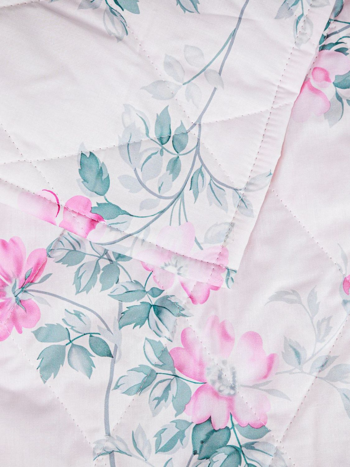 BELLORA BEDCOVERS AND BLANKETS: Bellora 베스 플로럴 퀼팅 코튼 퍼케일 더블 베드스프레드, 핑크 - Img 2