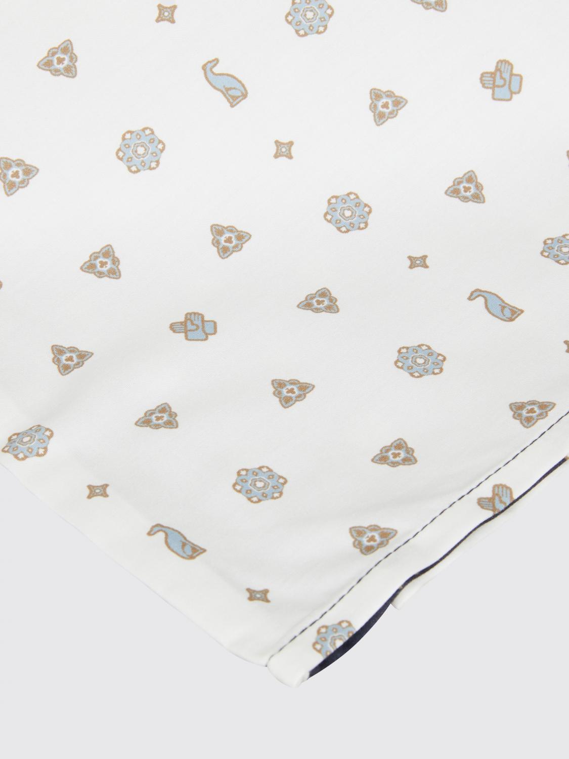 TRUSSARDI BETTWÄSCHE-SETS: Bowtie Doppelbett-Bettwäschegarnitur Trussardi aus Baumwollsatin mit geometrischem Muster, Blau - Img 4