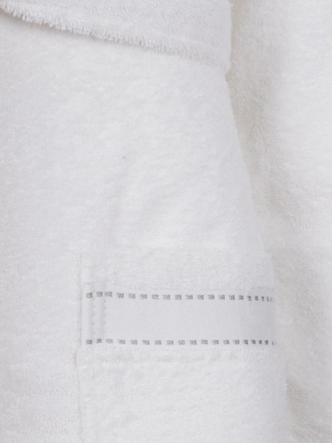 TRUSSARDI BATHROBES: Hooded Cotton Terrycloth Bathrobe Trussardi with Contrast Embroidered Logo, White - Img 3