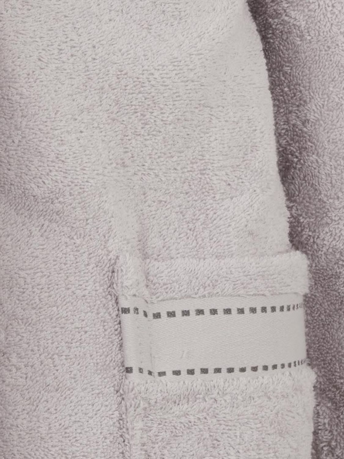 TRUSSARDI BATHROBES: Trussardi 대비되는 자수 로고가 있는 후드 코튼 테리 목욕 가운, 펄 - Img 3