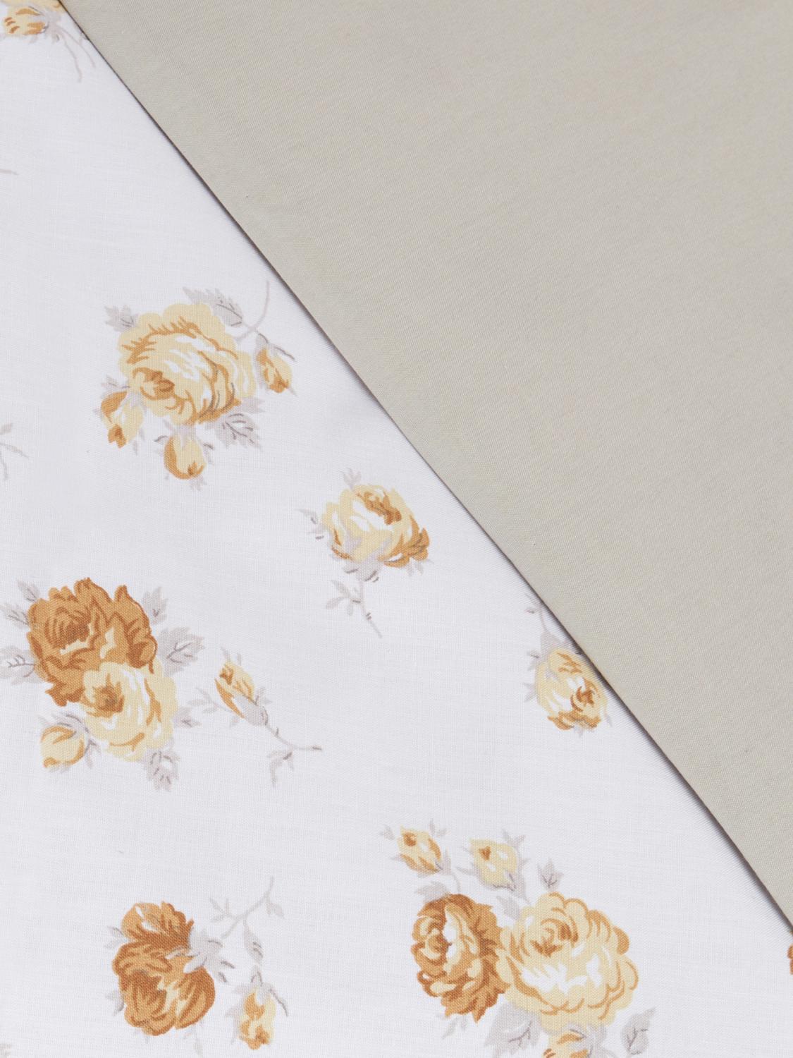 BELLORA BEDCOVERS AND BLANKETS: Dora Floral Print Single Duvet Cover Set Bellora in Cotton Percale, Natural - Img 3