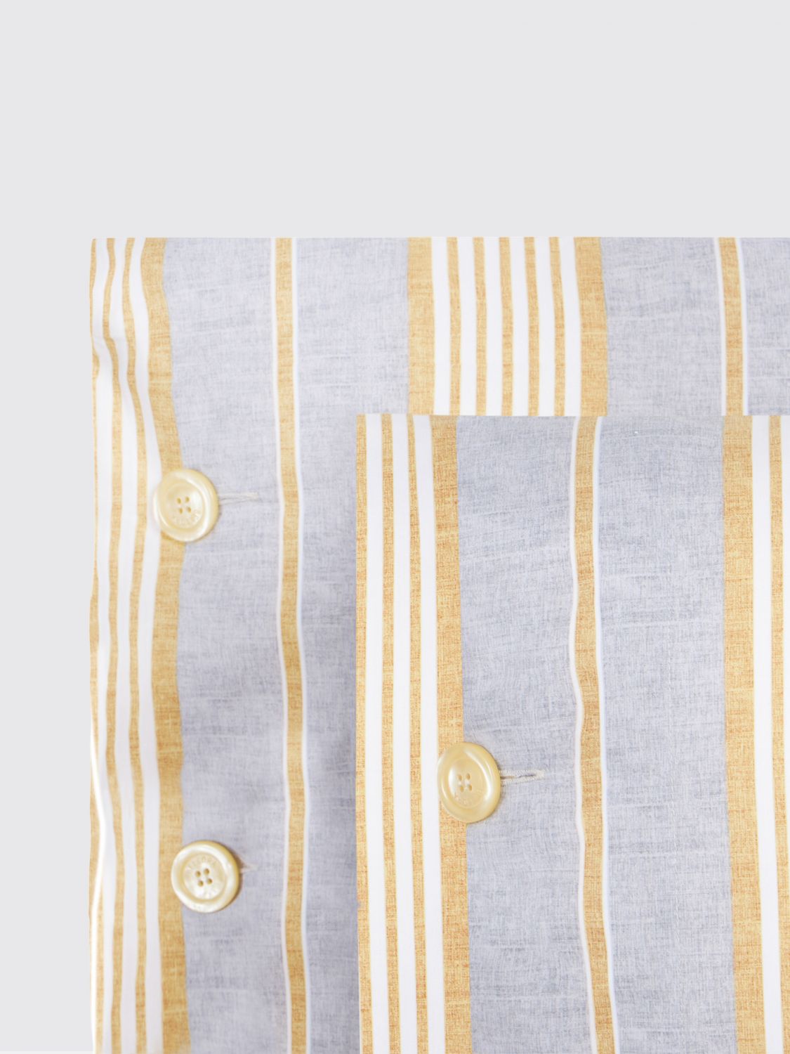 BELLORA BEDDING SETS: Nico Striped Small Double Duvet Cover Set Bellora in Percale, Natural - Img 2