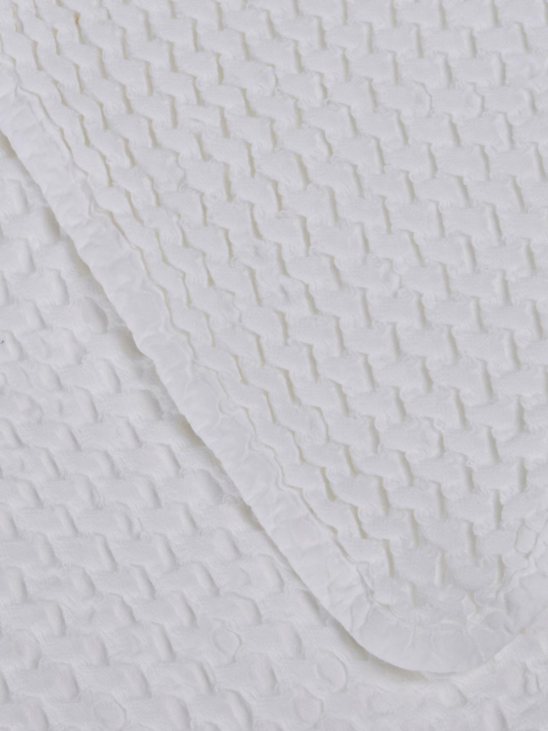 BELLORA BEDCOVERS AND BLANKETS: Bellora Stone 단색 허니콤 코튼 여름 침대보, 화이트 - Img 2