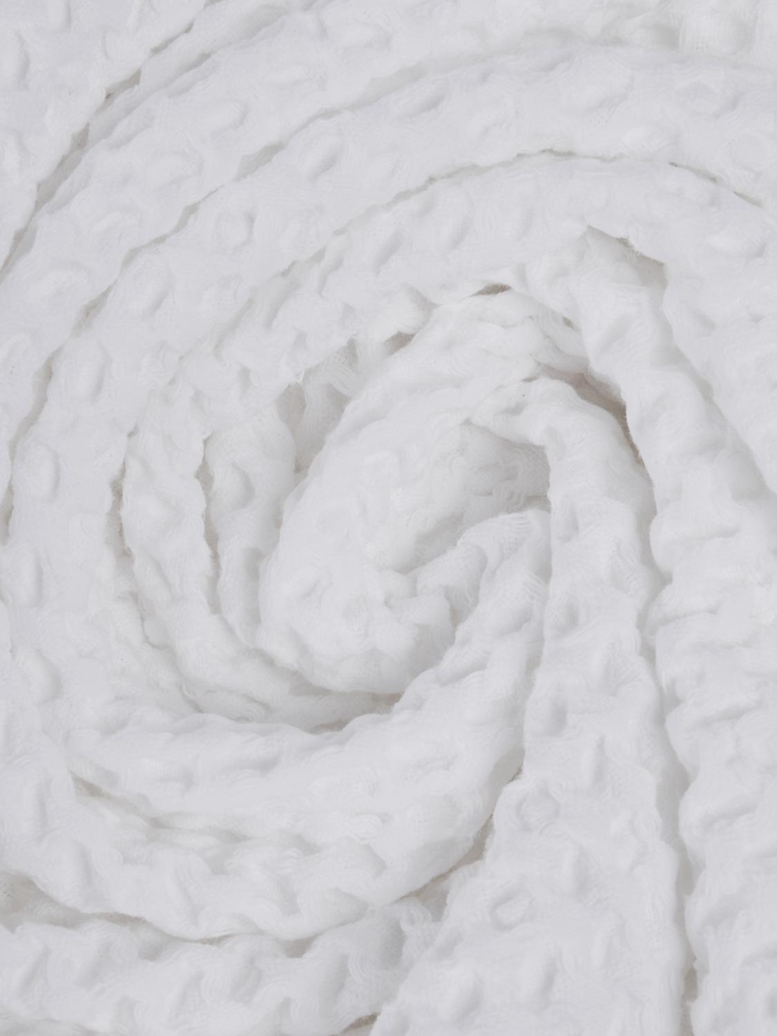 BELLORA BEDCOVERS AND BLANKETS: Bellora Stone 단색 허니콤 코튼 여름 침대보, 화이트 - Img 3