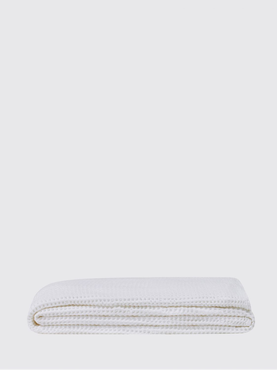 BELLORA BEDCOVERS AND BLANKETS: Stone Single Summer Bedspread Bellora in Honeycomb Cotton, White - Img 1