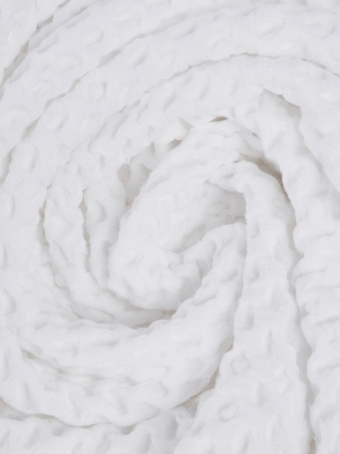 BELLORA BEDCOVERS AND BLANKETS: Stone Single Summer Bedspread Bellora in Honeycomb Cotton, White - Img 3