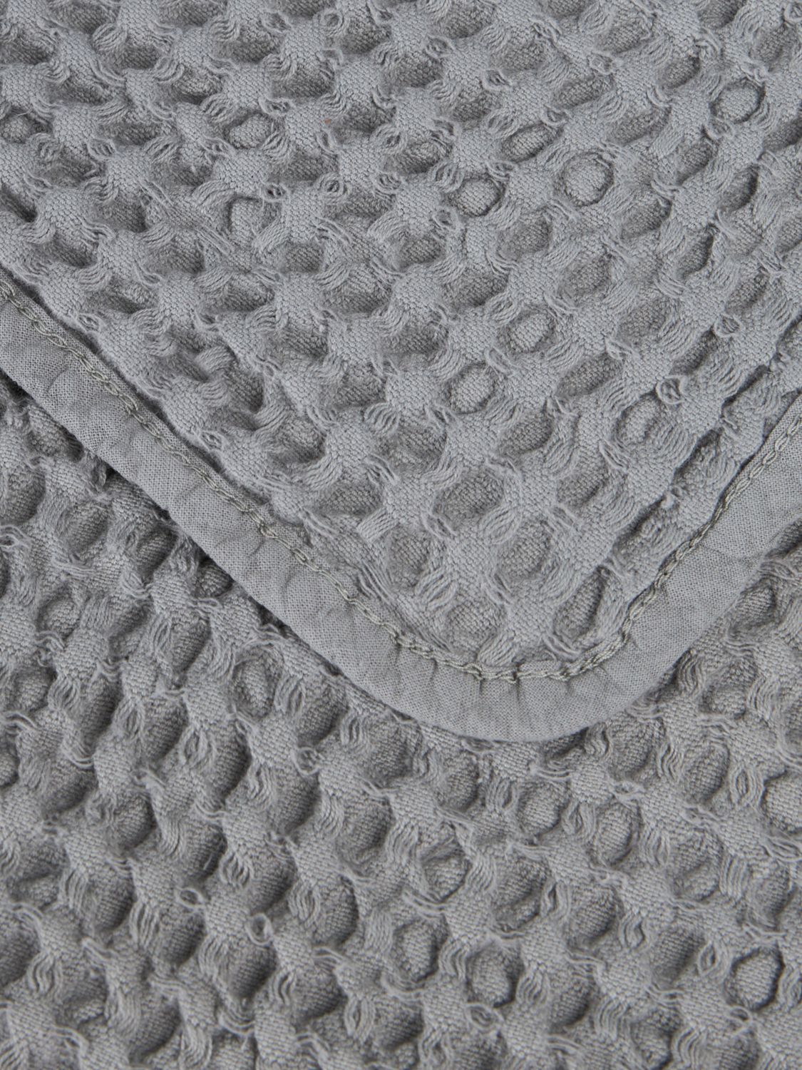 BELLORA BEDCOVERS AND BLANKETS: Stone Single Summer Bedspread Bellora in Honeycomb Cotton, Charcoal - Img 2