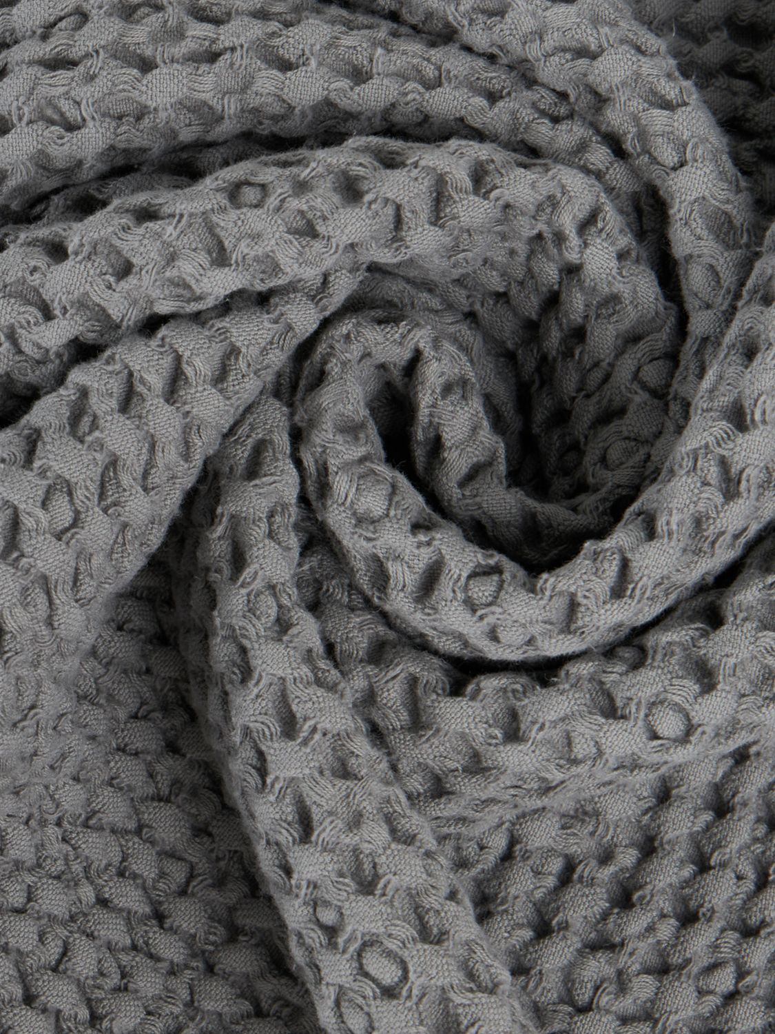 BELLORA BEDCOVERS AND BLANKETS: Stone Single Summer Bedspread Bellora in Honeycomb Cotton, Charcoal - Img 3