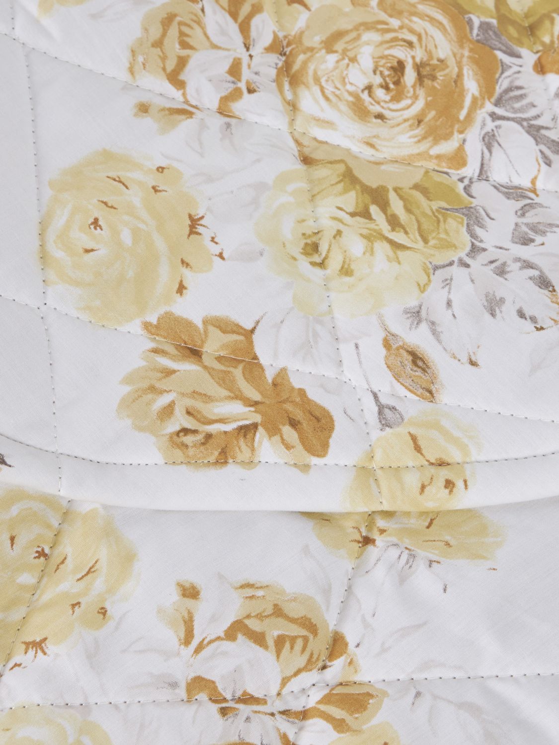 BELLORA BEDCOVERS AND BLANKETS: Bellora Bouquet フローラルプリント キルトダブルベッドスプレッド, ナチュラル - Img 2