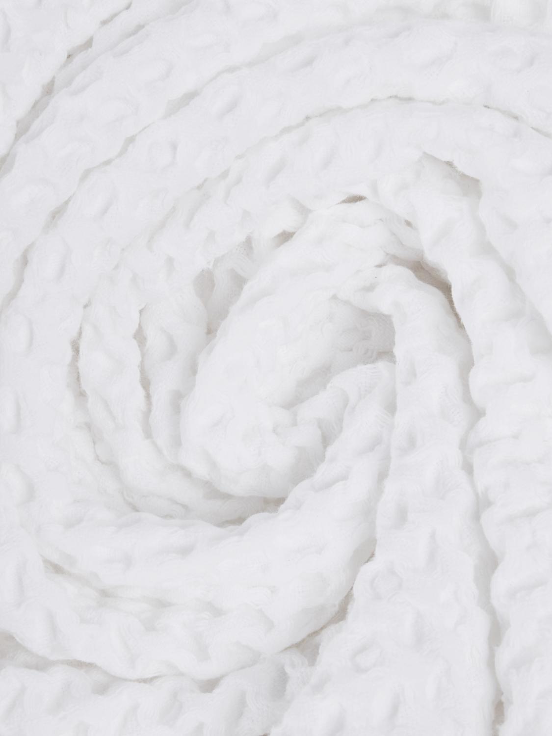 BELLORA BEDCOVERS AND BLANKETS: Bellora Stone Single Summer Bedspread in Waffle Cotton, White - Img 3