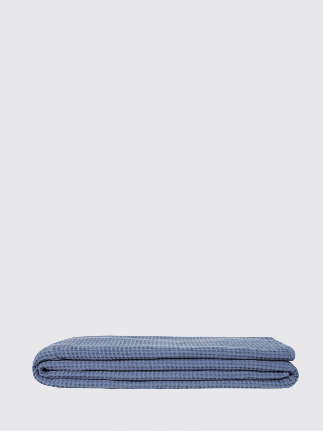 BELLORA BEDCOVERS AND BLANKETS: Bellora Stone Single Summer Bedspread in Waffle Cotton, Blue - Img 1