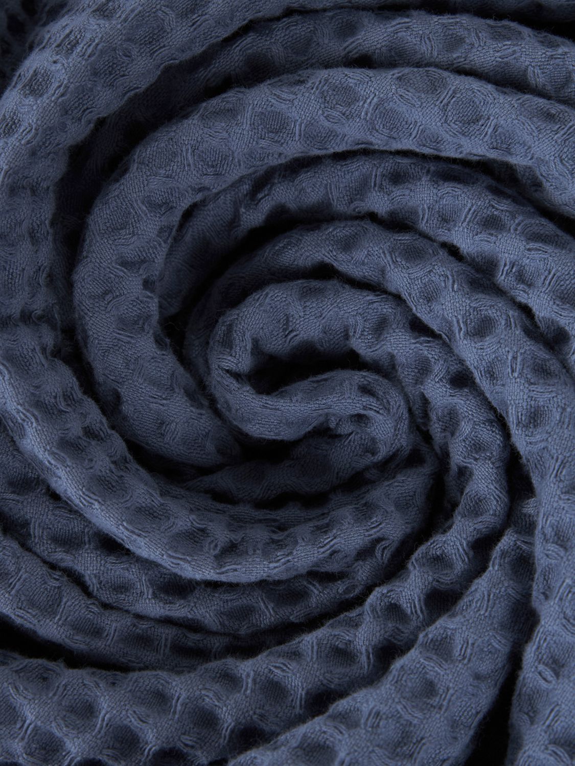 BELLORA BEDCOVERS AND BLANKETS: Bellora Stone Single Summer Bedspread in Waffle Cotton, Blue - Img 3