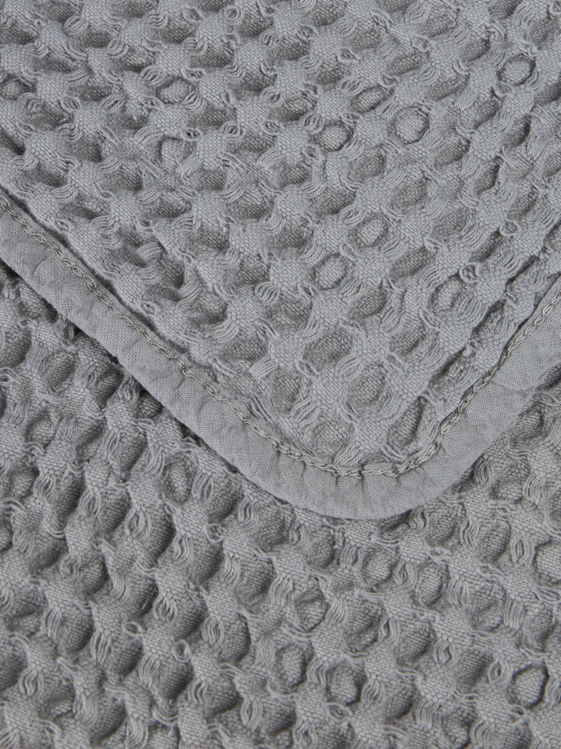 BELLORA BEDCOVERS AND BLANKETS: Bellora 스톤 와플 코튼 싱글 여름 베드스프레드, 차콜 - Img 2