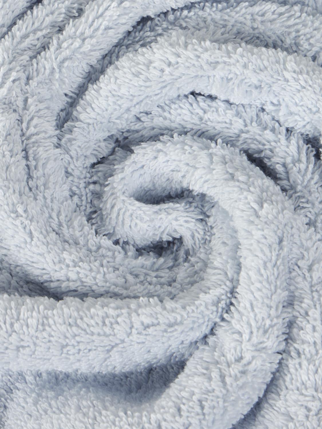 BELLORA SERVIETTES DE TOILETTE ET DE PLAGE: Lot de 2 serviettes Fiocco Bellora en éponge de coton de 500 gr/m², Bleu Azur - Img 3
