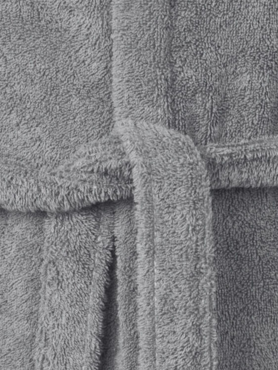 BELLORA BATHROBES: Bellora Fiocco Hooded Bathrobe in 400 gsm Cotton Terry, Grey - Img 2