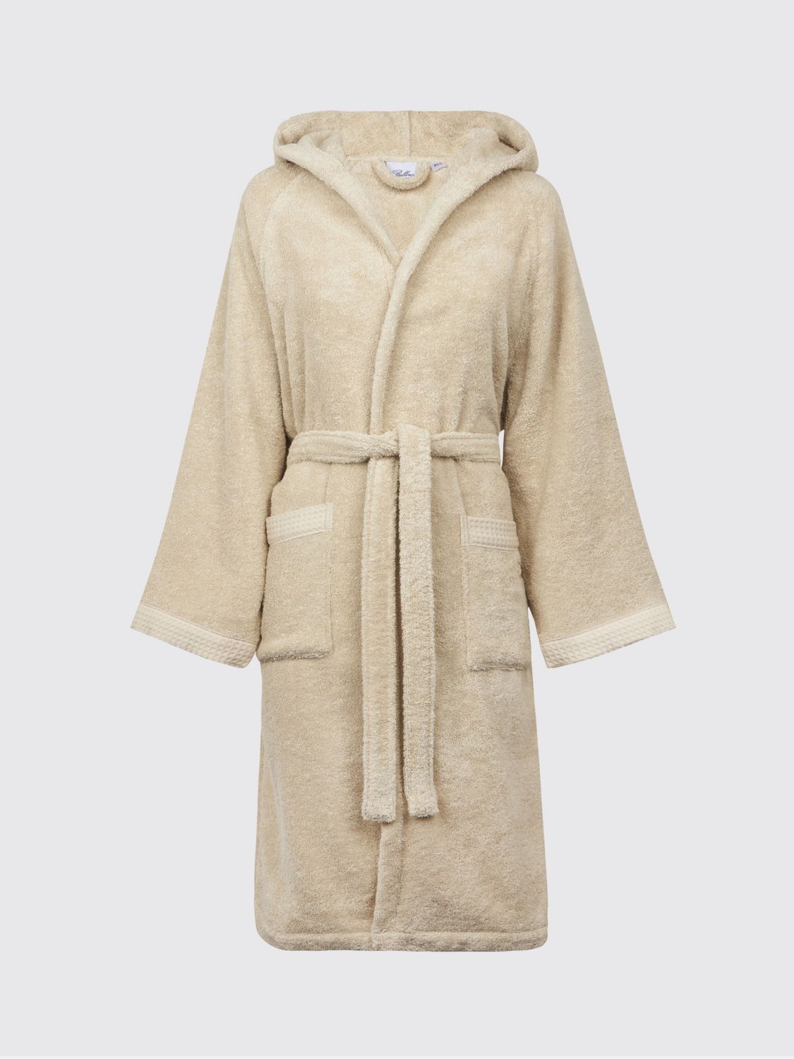 BELLORA BATHROBES: Bellora 피오코 400gsm 코튼 테리 후드 목욕 가운, 샌드 - Img 1