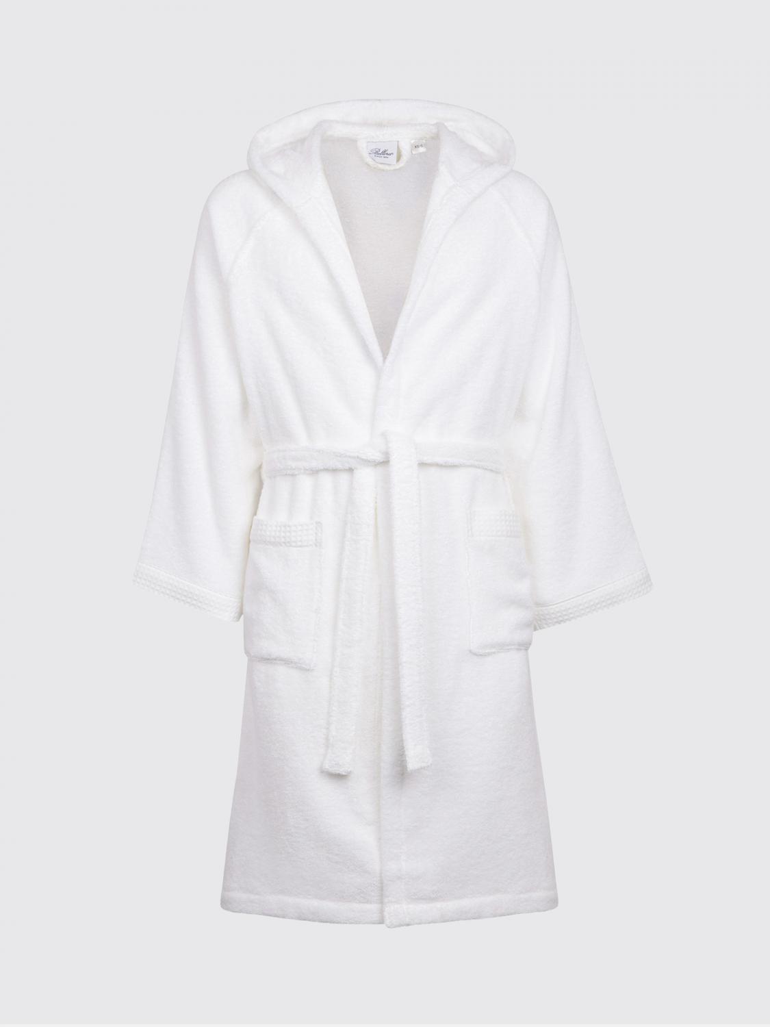 BELLORA BATHROBES: Bellora Fiocco Hooded Bathrobe in 400 gsm Cotton Terry, White - Img 1