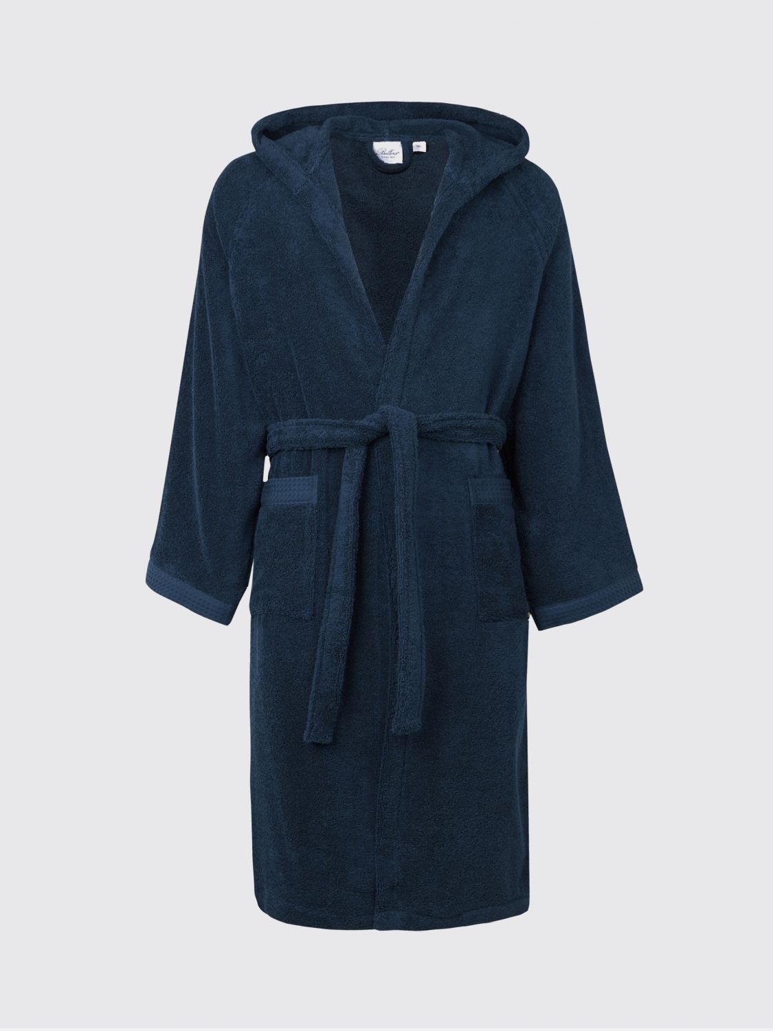 BELLORA BATHROBES: Bellora Fiocco Hooded Bathrobe in 400 gsm Cotton Terry, Blue - Img 1