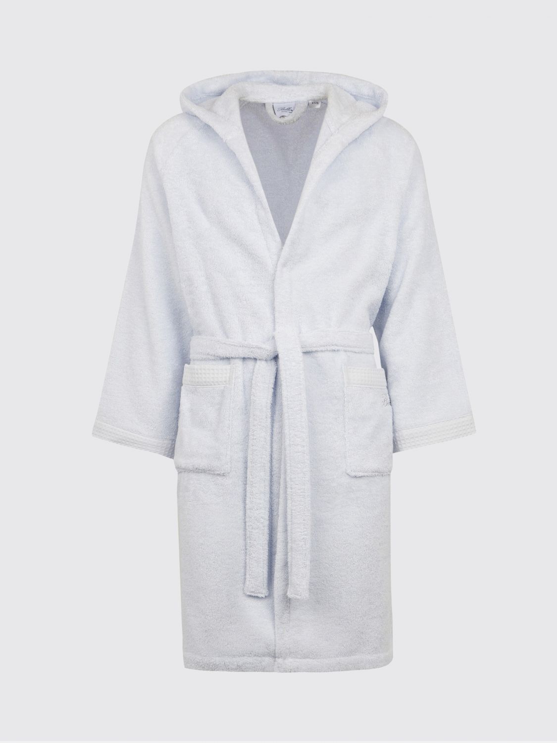 BELLORA BATHROBES: Bellora Fiocco 400gsm コットン フード付きバスローブ, アジュール - Img 1