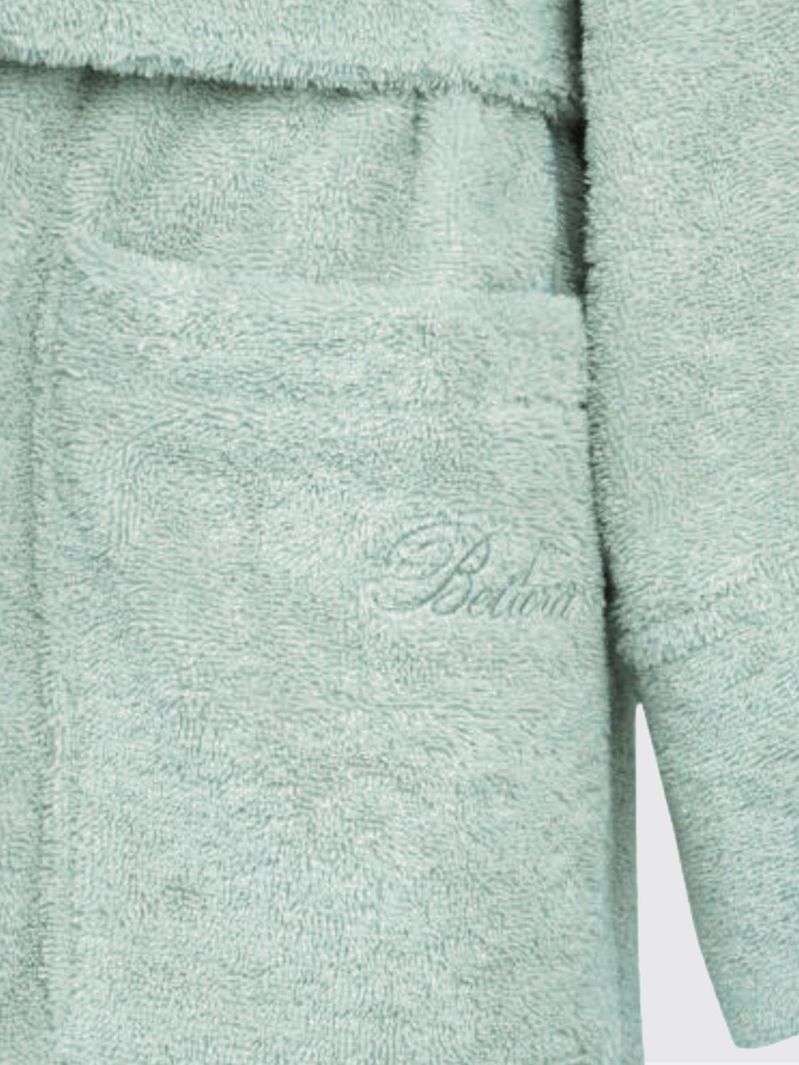 BELLORA BATHROBES: Bellora Fiocco Hooded Bathrobe in 400 gsm Cotton Terry, Green - Img 2