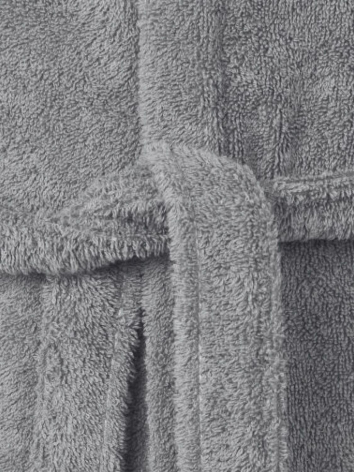 BELLORA BATHROBES: Bellora Fiocco Hooded Bathrobe in 400 gsm Cotton Terry, Grey - Img 3
