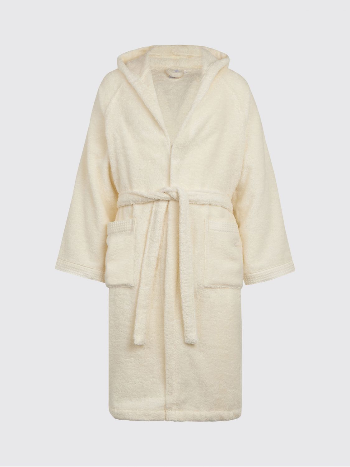 BELLORA BATHROBES: Bellora 피오코 400gsm 코튼 테리 후드 목욕 가운, 옐로우 크림 - Img 1