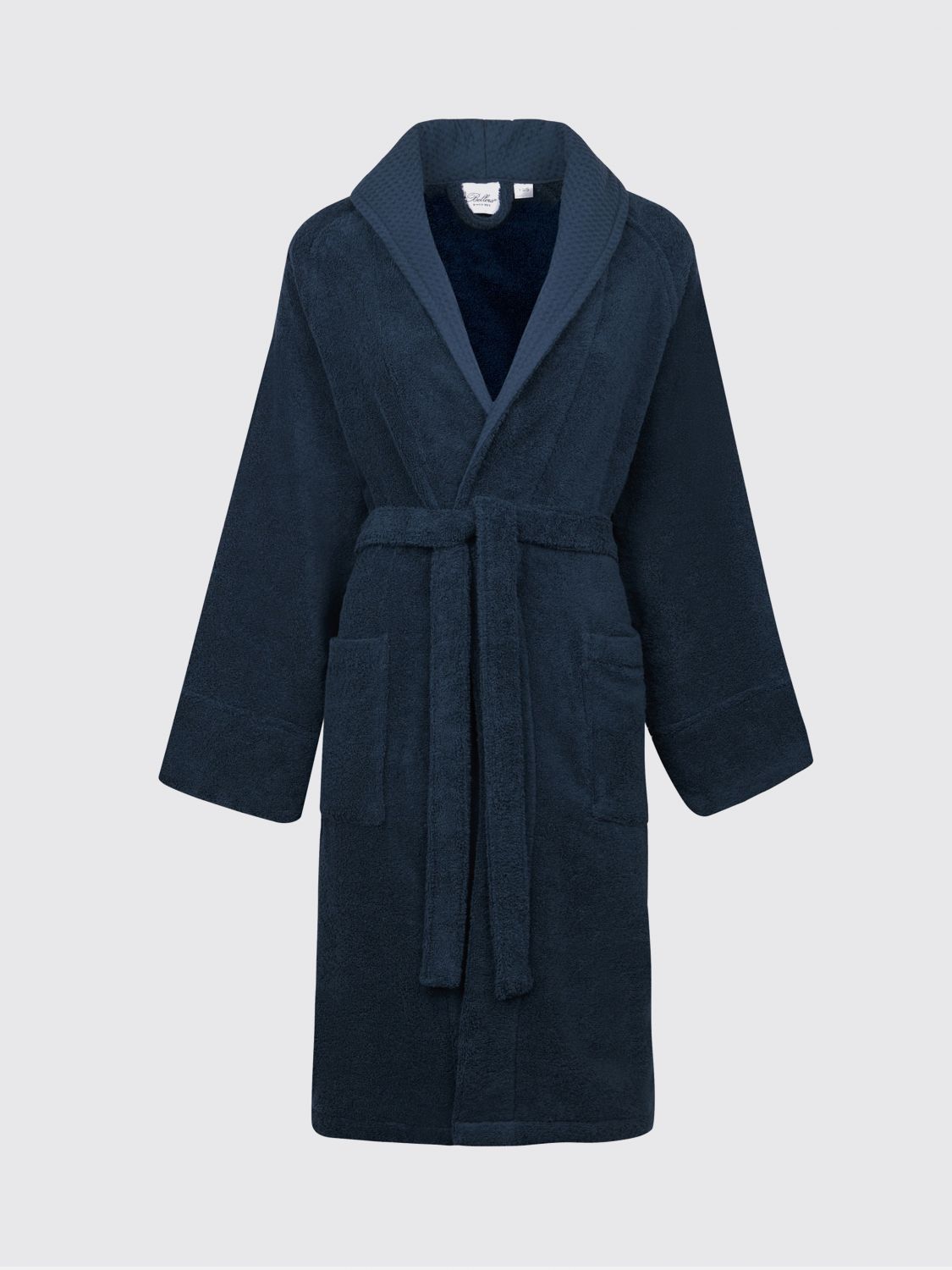 BELLORA BATHROBES: Bellora 「フィオッコ」フード付き コットン テリーバスローブ ベルト付き, ブルー - Img 1