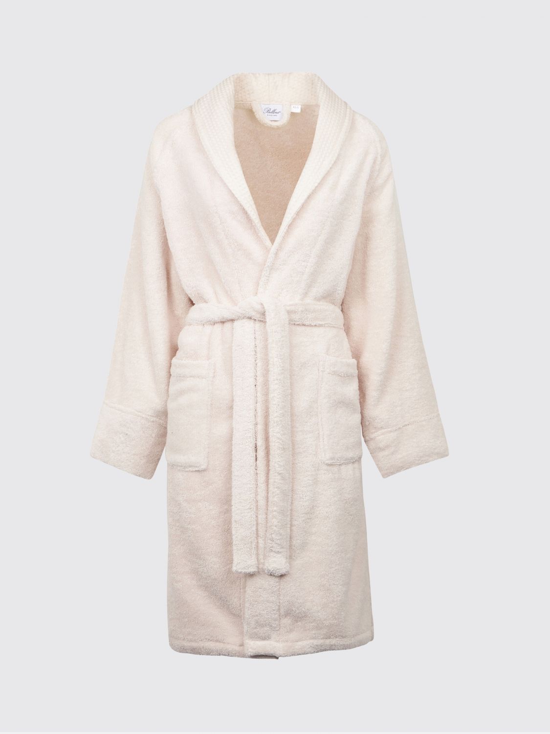 BELLORA BATHROBES: Fiocco Hooded Cotton Terry Bathrobe Bellora with Belt, Pink - Img 1
