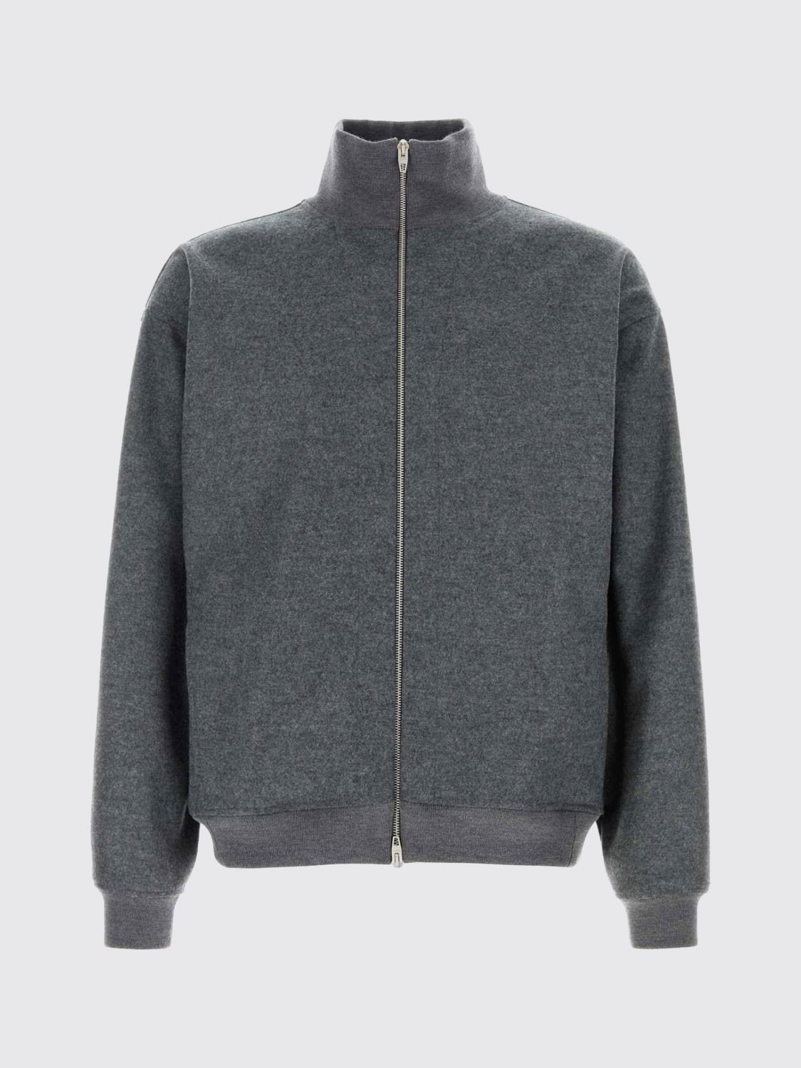 JIL SANDER JACKE: Wasserabweisende Jil Sander Bomberjacke aus Wollstrick mit Stehkragen, Blau - Img 2
