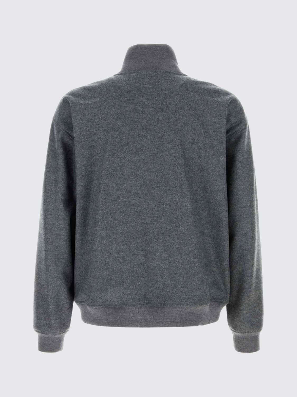JIL SANDER JACKE: Wasserabweisende Jil Sander Bomberjacke aus Wollstrick mit Stehkragen, Blau - Img 3
