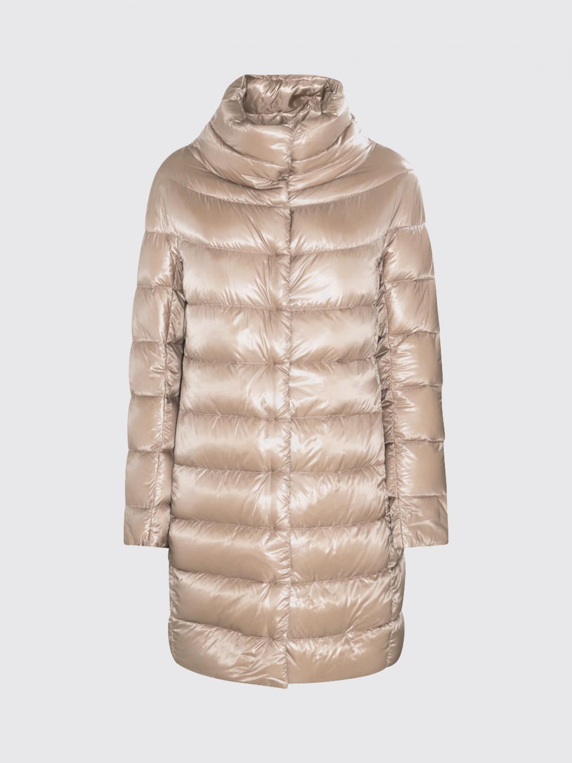 HERNO JACKE: Langer Dora Daunenmantel Herno aus ultraleichtem Nylon mit Stehkragen, Perle - Img 2