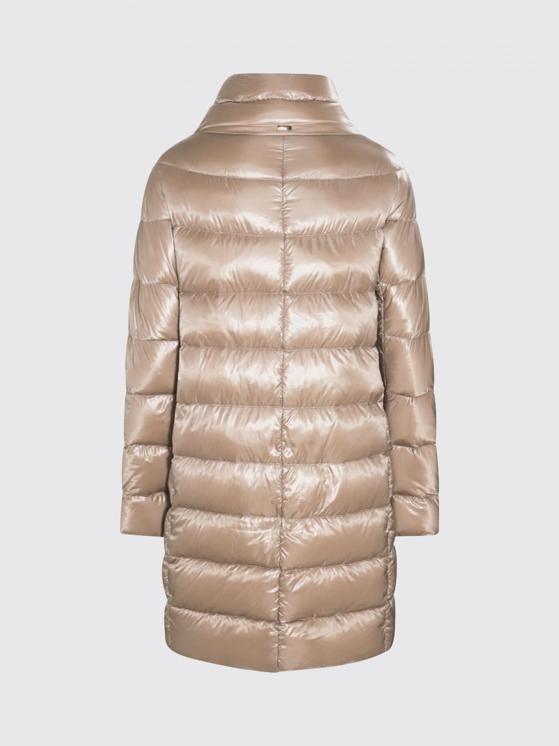 HERNO JACKE: Langer Dora Daunenmantel Herno aus ultraleichtem Nylon mit Stehkragen, Perle - Img 3