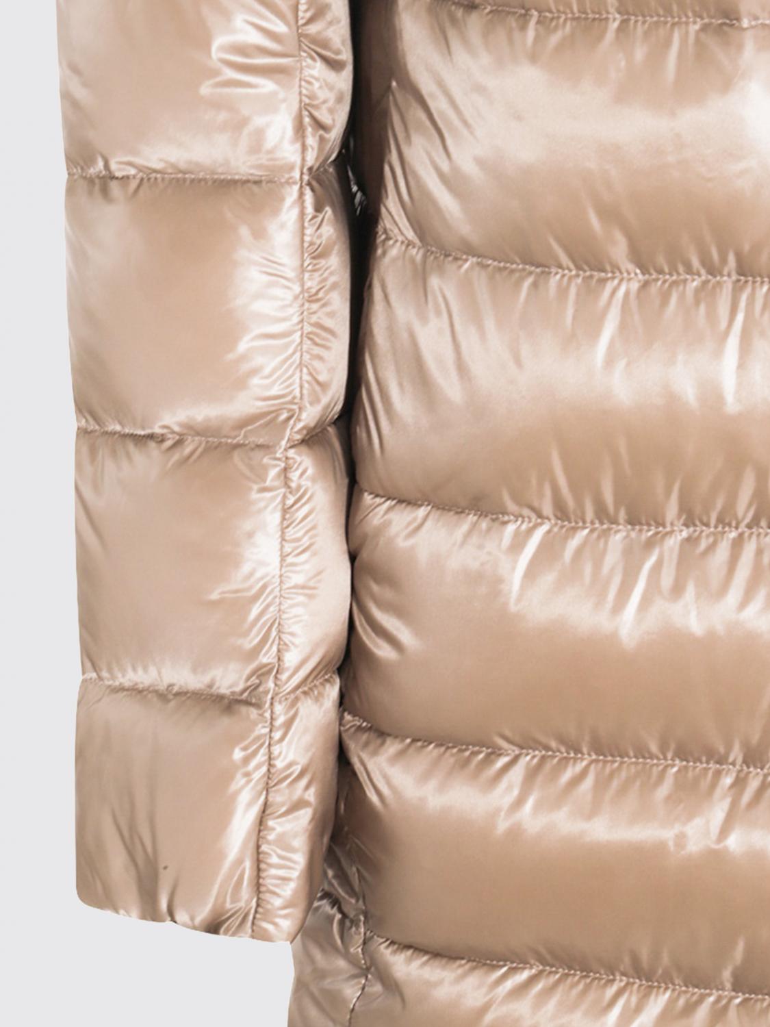 HERNO JACKE: Langer Dora Daunenmantel Herno aus ultraleichtem Nylon mit Stehkragen, Perle - Img 4