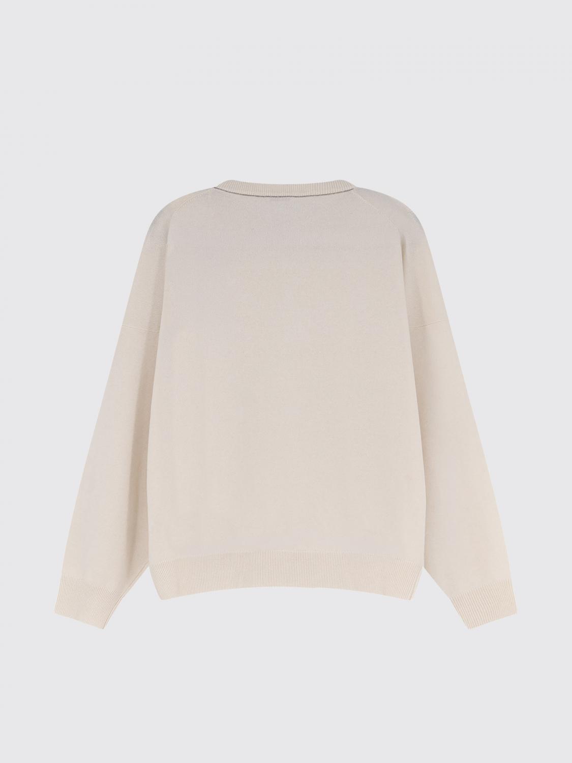 BRUNELLO CUCINELLI PULLOVER: Brunello Cucinelli Pullover aus reinem Kaschmir mit überschnittenen Schultern, Weiß - Img 3