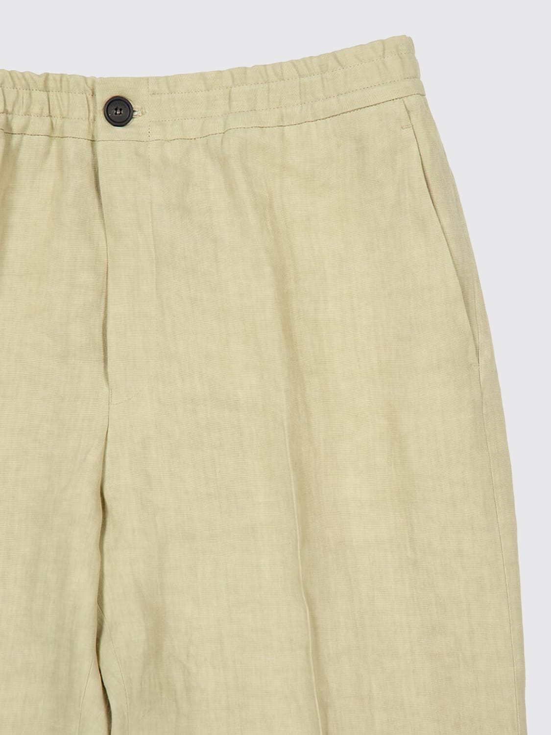 FERRAGAMO PANTS: Straight-Leg Chino Trousers Ferragamo in Pure Linen with Belt Loops, Beige - Img 4