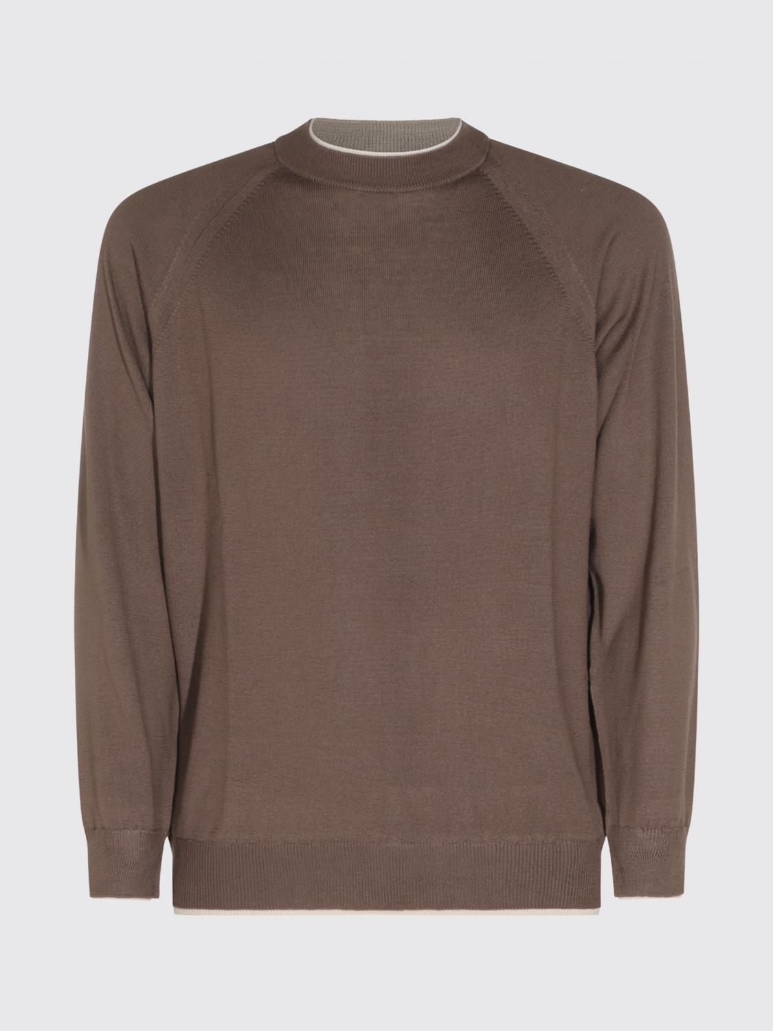 ELEVENTY PULLOVER: Langärmeliger Rundhalspullover Eleventy aus reiner Wolle mit Rippbündchen, Dark - Img 2